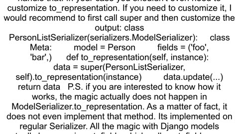 Can to_representation in Django Rest Framework access the normal fields