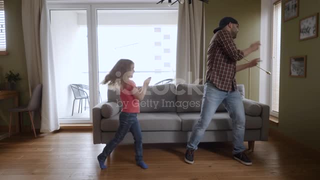 Happy Father and Daughter