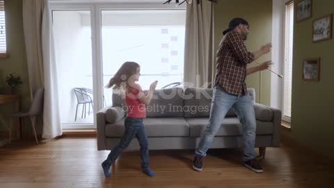 Happy Father and Daughter
