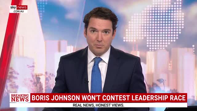 Boris Johnson will not run for UK Prime Minister