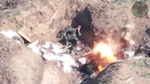 Grenade Goes Off Inside Russian Trenches