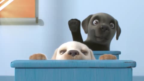 Cartoon dog animated