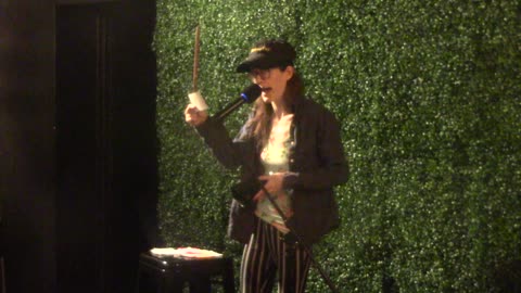 found Jesus doing stand up (ag, comedy+cowbell)