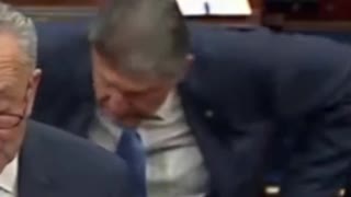 Manchin Facepalms During Schumer Speech
