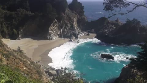 Beautiful cloudy sea with nature sound