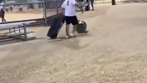 Angry man at softball