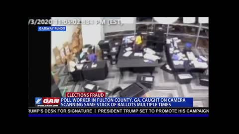 More Voter Fraud: Poll Workers Caught On Camera Scanning Same Stack Of Ballots Many Times!