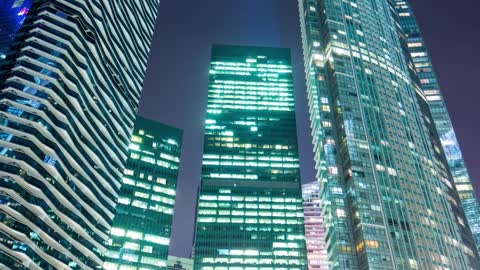 Video footage of tall buildings