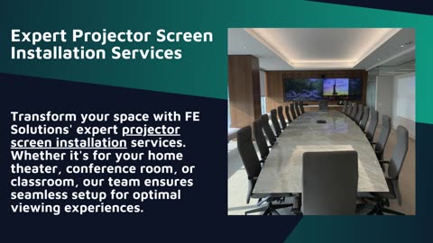 Elevate Your Space: Professional Projector Screen Installation Services by FE Solutions
