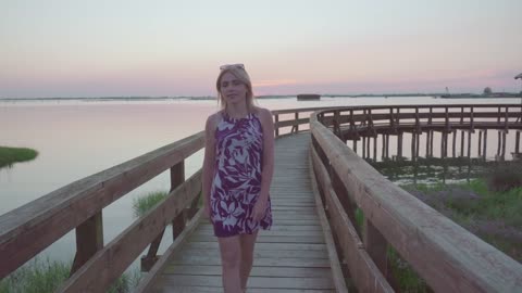 Girl loving beach