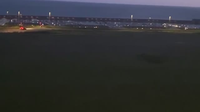 Brighton marina at night