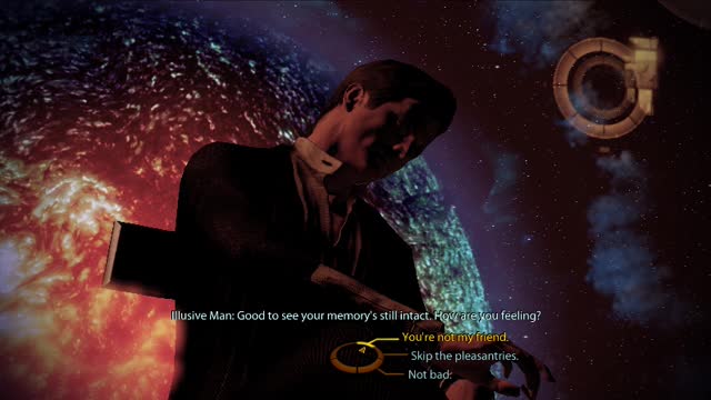 Illusive Man Meeting Shepard For The First Time In Cerberus Headquarters Mass Effect 2 Mod Game-play