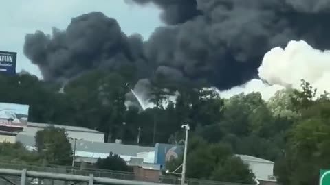 Large fire at BioLab in Conyers, Georgia sends massive plume of smoke over sky