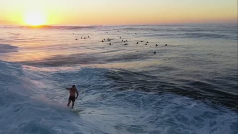 Amazing footage of Water Surfer captured by Drone