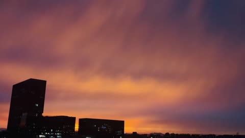 The color of the sunset