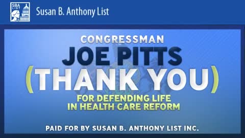Thank You Rep. Joe Pitts from SBA List
