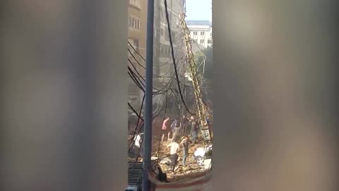 Debris covers the street in aftermath of deadly Beirut strike