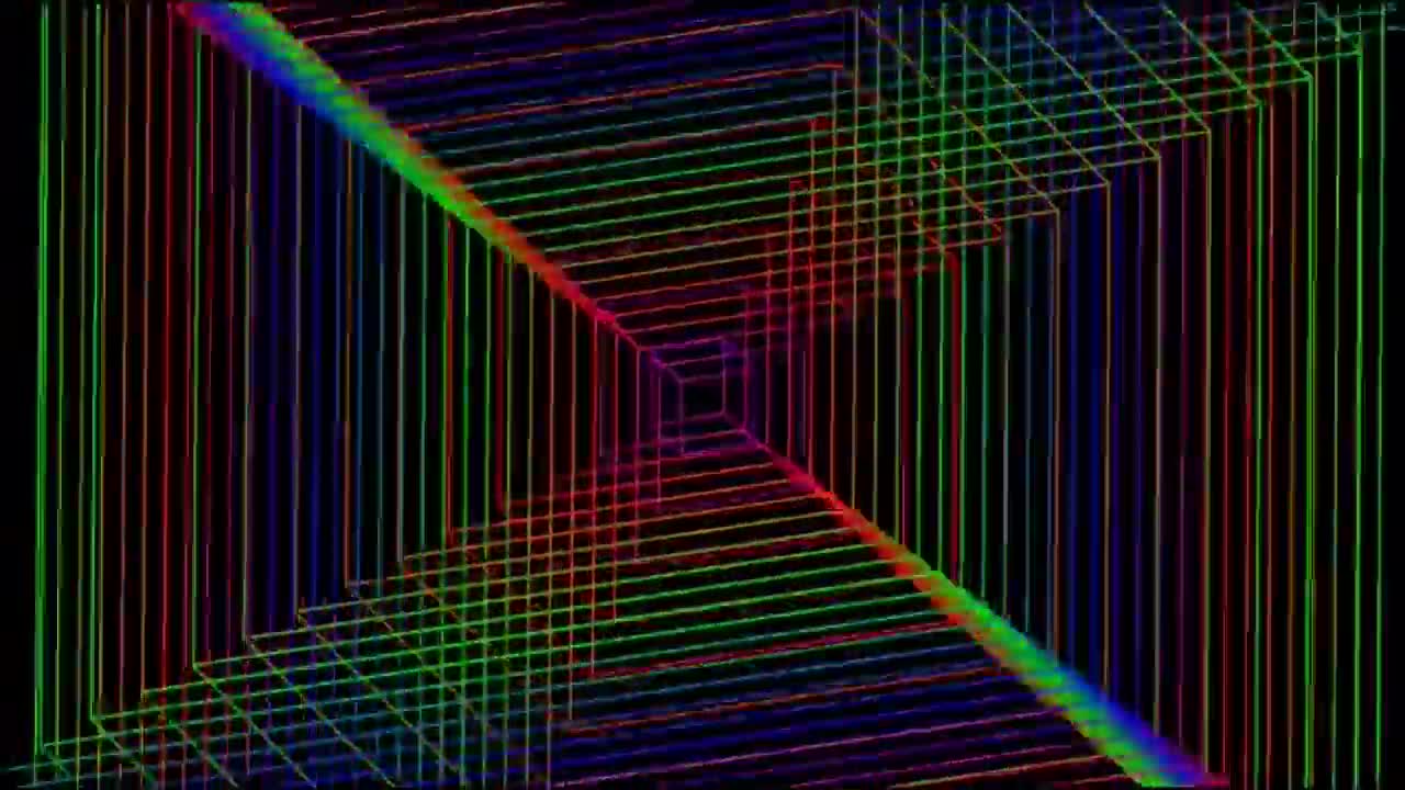 Alien Flux - (Rotating Cube Zooming psychedelic