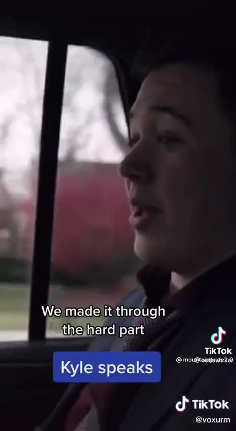 Kyle Rittenhaus in car after trial