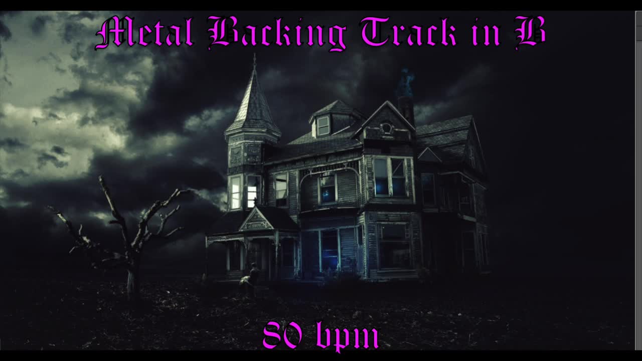 Metal Backing Track in B 80 bpm