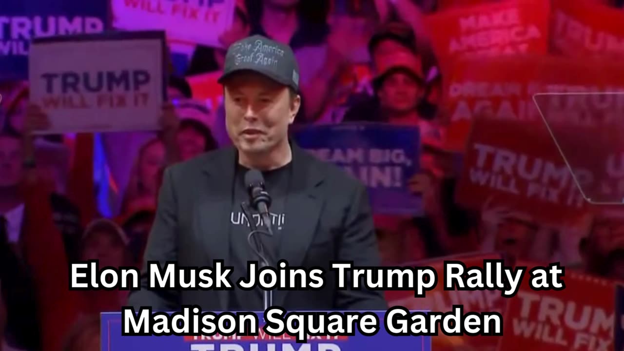 Elon Musk Joins Trump Rally at Madison Square Garden