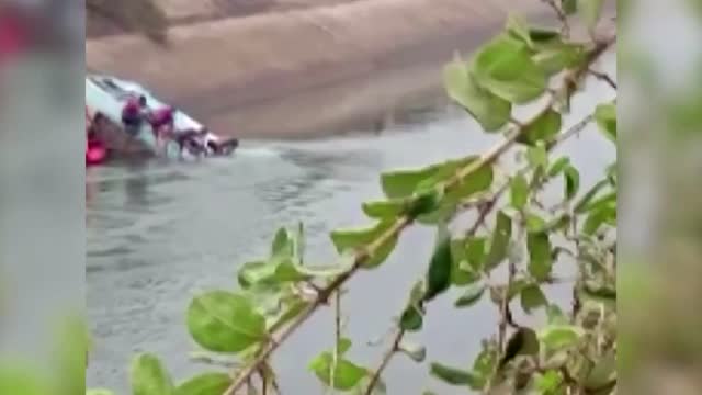 Several feared dead after bus falls into canal