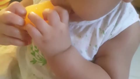 Sweet baby Lemon eating scene