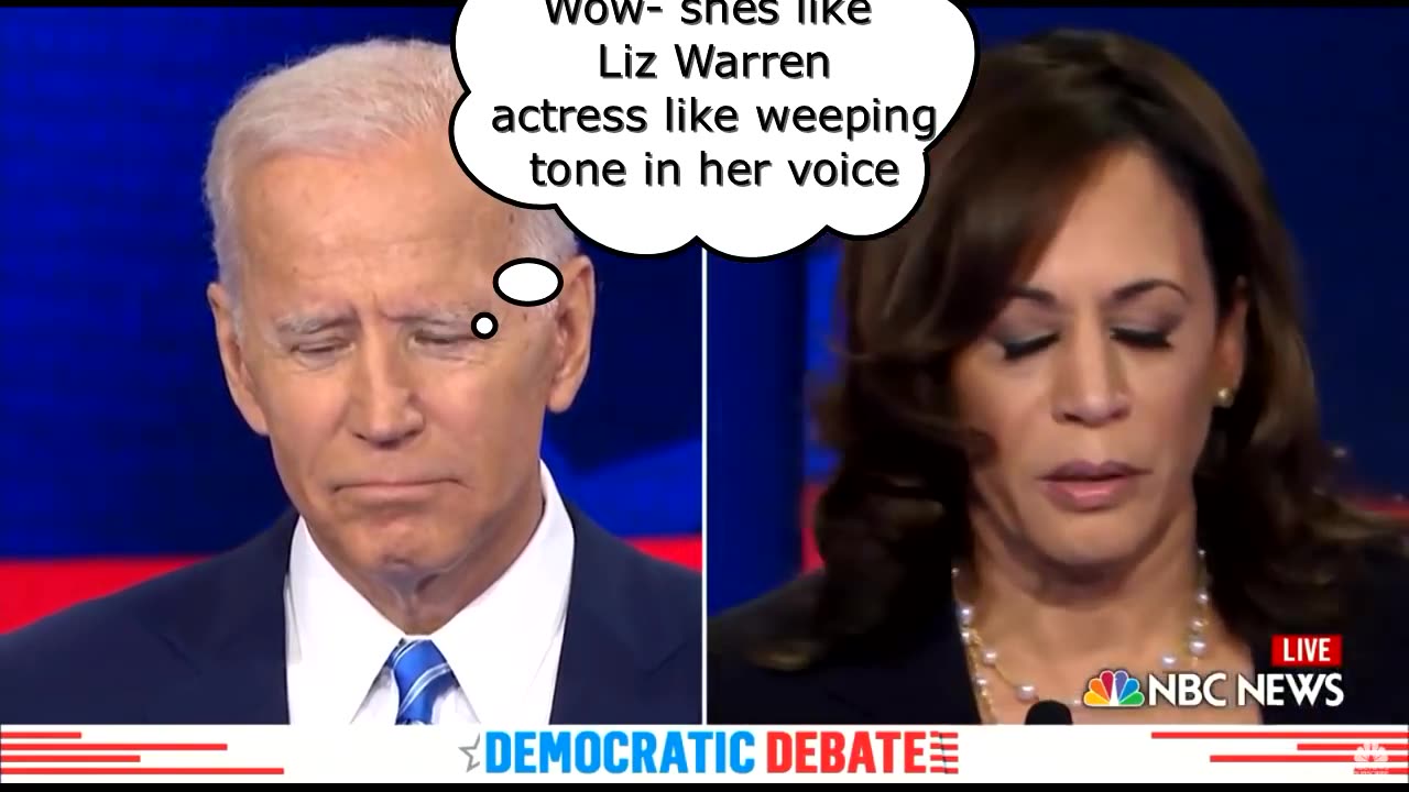 ambitious & aggressive Kamala launched a vicious assault on Uncle Joe Biden's character