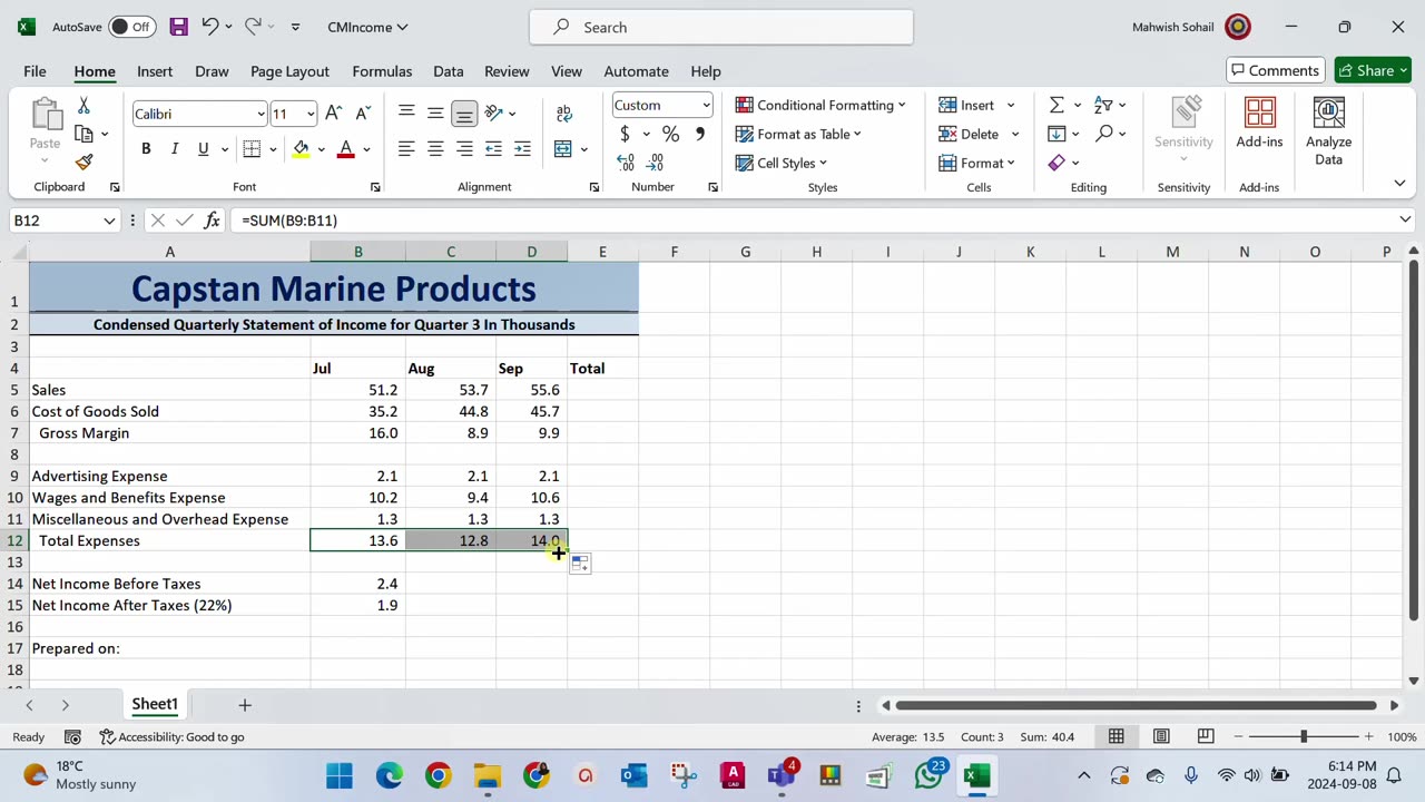 Excel Level 01 | Chapter 02 Assessment 02