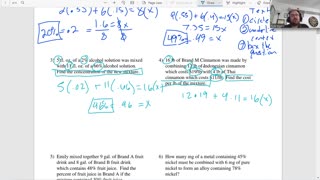 Mixture Word Problems- Algebra 1 Kuta Worksheet Series