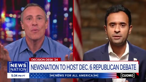 Vivek Embraces Fake News Chris Cuomo LIVE on His Own Show