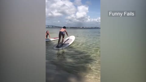 Water Balloons and Slip and Slide fails😂