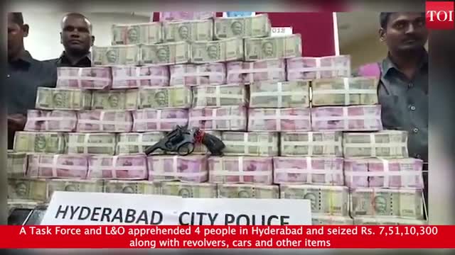 Over 7 crore in cash seized in Hyderabad, 4 arrested