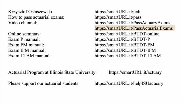 Exam LTAM exercise for May 12, 2021