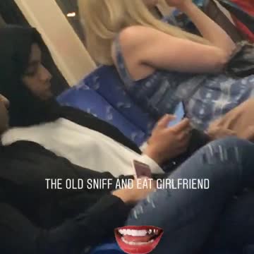 The old sniff and eat girlfriend