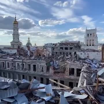 Centrum Charkova po ruské ofenzivě