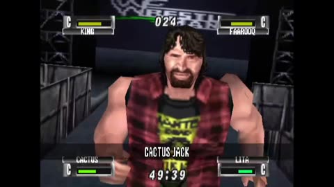 Cactus Jack Ring Run - WWF No Mercy - Game Play Only