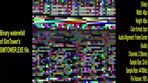 SIMTOWER.EXE but it's a binary waterfall (Sample Size: 32bit)