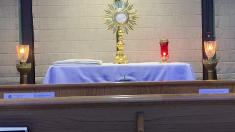 Perfect Way to start the day is pray before the Blessed Sacrament