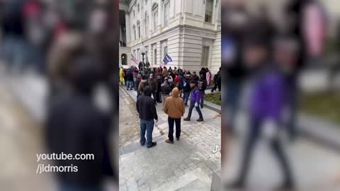 Capitol Protester Yells at Cops for Backup at DC Riot “These people want blood”