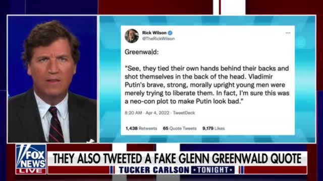 Tucker Carlson slams Twitter for allowing a tweet containing a fake quote to remain up