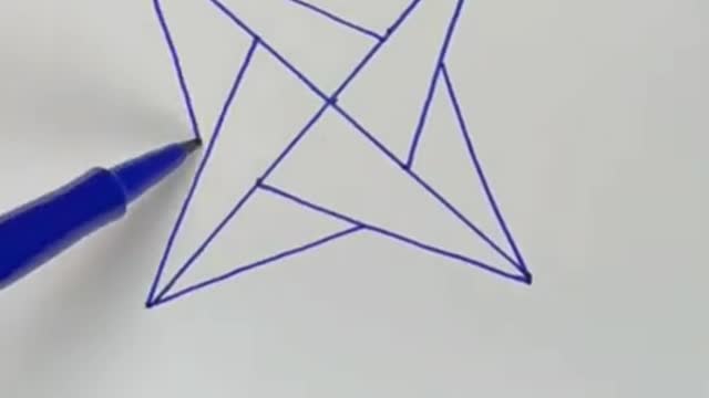 3D Star Free Hand Drawing star