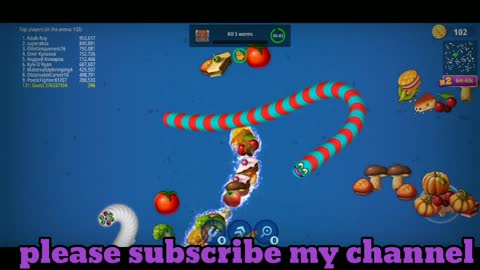 Worms zone playing by Bashar Hasan