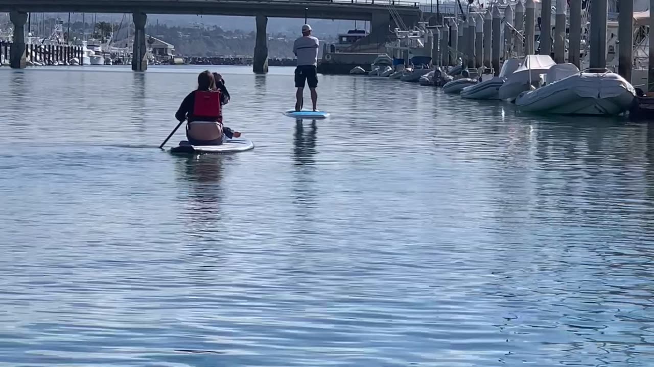 Paddleboarding With Upside-Down Paddle