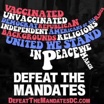 Washington, DC, Sunday, January 23 Defeat the Mandates!