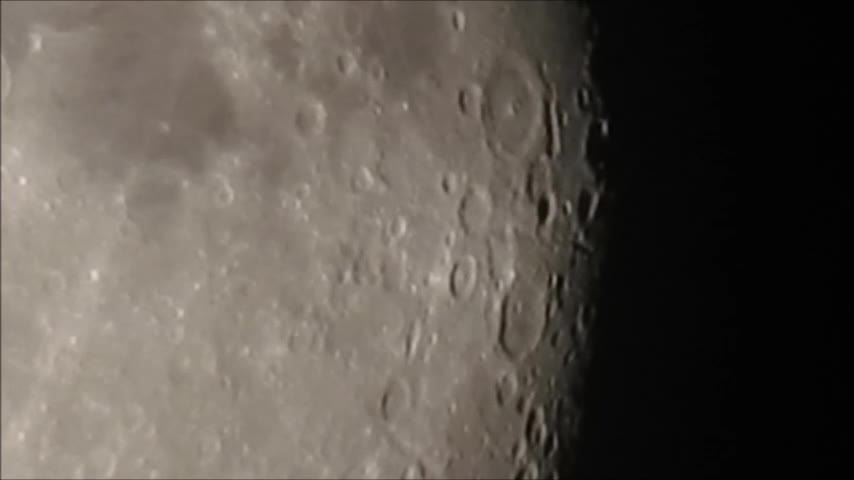 Amazingly Clear Zoom-in of Moon Passby