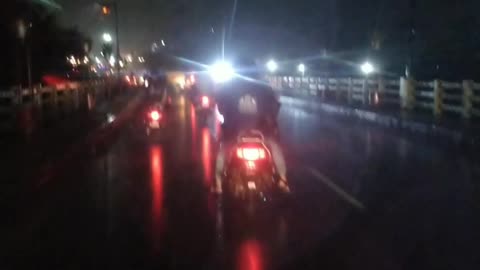 Bike Riding In Rainy Time