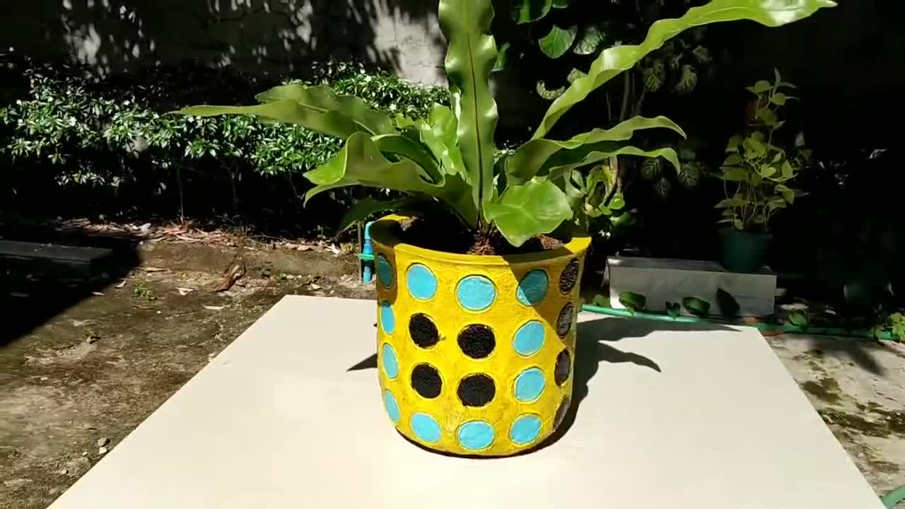 DIY CEMENT FLOWER POT MAKING VIDEO