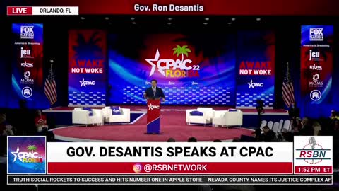 Governor DeSantis at CPAC in Orlando, FL Today [2.24.22]