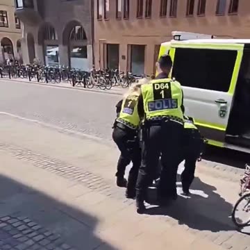 Six Swedish Police Officers Pounced on a Woman Who Says “FREE PALESTINE”